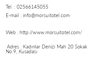 Mor Suite Hotel iletiim bilgileri